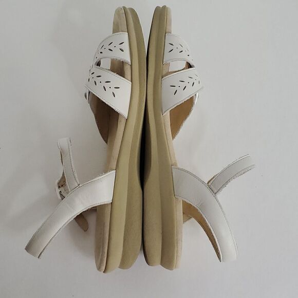 SAS Duo Quarter Strap Leather Sandals White Halo Size 11N - Picture 6 of 8